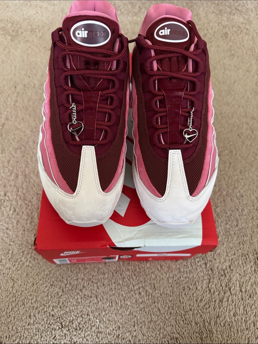 Nike Women's Burgundy and Pink Air Max Sneakers